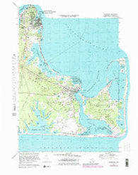 Edgartown Massachusetts Historical topographic map, 1:25000 scale, 7.5 X 7.5 Minute, Year 1972