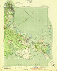 Edgartown Massachusetts Historical topographic map, 1:31680 scale, 7.5 X 7.5 Minute, Year 1944