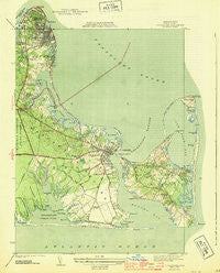Edgartown Massachusetts Historical topographic map, 1:31680 scale, 7.5 X 7.5 Minute, Year 1944