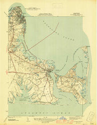 Edgartown Massachusetts Historical topographic map, 1:31680 scale, 7.5 X 7.5 Minute, Year 1944