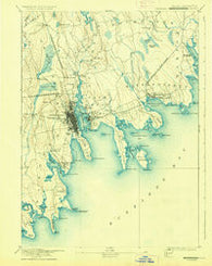 Fairhaven Massachusetts Historical topographic map, 1:62500 scale, 15 X 15 Minute, Year 1893
