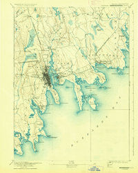 Fairhaven Massachusetts Historical topographic map, 1:62500 scale, 15 X 15 Minute, Year 1893