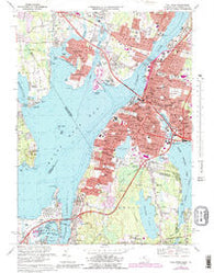 Fall River Massachusetts Historical topographic map, 1:24000 scale, 7.5 X 7.5 Minute, Year 1967