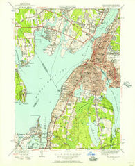 Fall River Massachusetts Historical topographic map, 1:24000 scale, 7.5 X 7.5 Minute, Year 1949