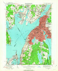 Fall River Massachusetts Historical topographic map, 1:24000 scale, 7.5 X 7.5 Minute, Year 1949