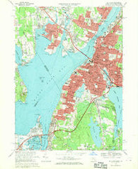 Fall River Massachusetts Historical topographic map, 1:24000 scale, 7.5 X 7.5 Minute, Year 1967