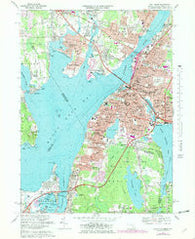 Fall River Massachusetts Historical topographic map, 1:24000 scale, 7.5 X 7.5 Minute, Year 1967