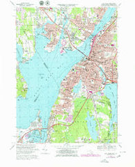 Fall River Massachusetts Historical topographic map, 1:25000 scale, 7.5 X 7.5 Minute, Year 1967