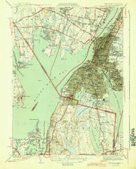Fall River Massachusetts Historical topographic map, 1:31680 scale, 7.5 X 7.5 Minute, Year 1944