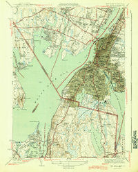 Fall River Massachusetts Historical topographic map, 1:31680 scale, 7.5 X 7.5 Minute, Year 1944