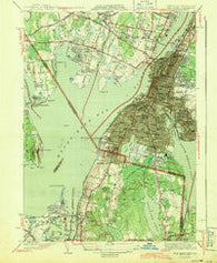 Fall River Massachusetts Historical topographic map, 1:31680 scale, 7.5 X 7.5 Minute, Year 1944