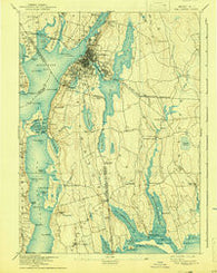 Fall River Massachusetts Historical topographic map, 1:62500 scale, 15 X 15 Minute, Year 1893
