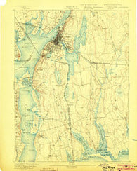 Fall River Massachusetts Historical topographic map, 1:62500 scale, 15 X 15 Minute, Year 1893