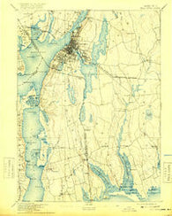 Fall River Massachusetts Historical topographic map, 1:62500 scale, 15 X 15 Minute, Year 1893