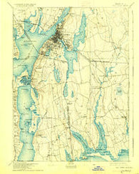 Fall River Massachusetts Historical topographic map, 1:62500 scale, 15 X 15 Minute, Year 1893