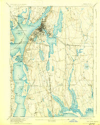 Fall River Massachusetts Historical topographic map, 1:62500 scale, 15 X 15 Minute, Year 1893
