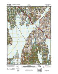 Fall River Massachusetts Historical topographic map, 1:24000 scale, 7.5 X 7.5 Minute, Year 2012