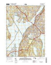 Fall River Massachusetts Current topographic map, 1:24000 scale, 7.5 X 7.5 Minute, Year 2015