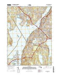 Fall River Massachusetts Current topographic map, 1:24000 scale, 7.5 X 7.5 Minute, Year 2015