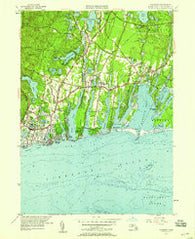 Falmouth Massachusetts Historical topographic map, 1:24000 scale, 7.5 X 7.5 Minute, Year 1957