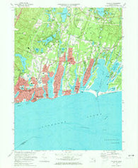 Falmouth Massachusetts Historical topographic map, 1:24000 scale, 7.5 X 7.5 Minute, Year 1972