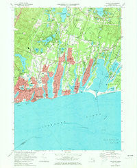 Falmouth Massachusetts Historical topographic map, 1:24000 scale, 7.5 X 7.5 Minute, Year 1972