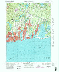 Falmouth Massachusetts Historical topographic map, 1:25000 scale, 7.5 X 7.5 Minute, Year 1972