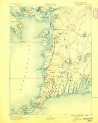 Falmouth Massachusetts Historical topographic map, 1:62500 scale, 15 X 15 Minute, Year 1888