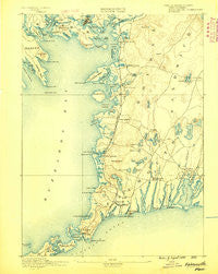 Falmouth Massachusetts Historical topographic map, 1:62500 scale, 15 X 15 Minute, Year 1888