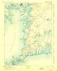 Falmouth Massachusetts Historical topographic map, 1:62500 scale, 15 X 15 Minute, Year 1893