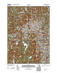 Fitchburg Massachusetts Historical topographic map, 1:24000 scale, 7.5 X 7.5 Minute, Year 2012