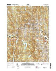 Fitchburg Massachusetts Current topographic map, 1:24000 scale, 7.5 X 7.5 Minute, Year 2015