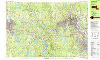 Fitchburg Massachusetts Historical topographic map, 1:25000 scale, 7.5 X 15 Minute, Year 1988
