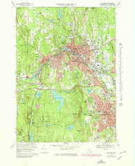 Fitchburg Massachusetts Historical topographic map, 1:25000 scale, 7.5 X 7.5 Minute, Year 1969