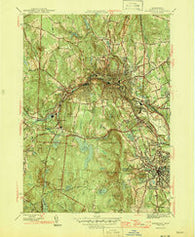 Fitchburg Massachusetts Historical topographic map, 1:31680 scale, 7.5 X 7.5 Minute, Year 1946