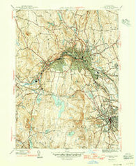 Fitchburg Massachusetts Historical topographic map, 1:31680 scale, 7.5 X 7.5 Minute, Year 1946