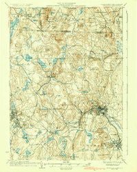 Fitchburg Massachusetts Historical topographic map, 1:62500 scale, 15 X 15 Minute, Year 1936