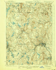 Fitchburg Massachusetts Historical topographic map, 1:62500 scale, 15 X 15 Minute, Year 1935