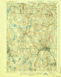 Fitchburg Massachusetts Historical topographic map, 1:62500 scale, 15 X 15 Minute, Year 1935
