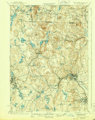Fitchburg Massachusetts Historical topographic map, 1:62500 scale, 15 X 15 Minute, Year 1935