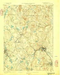 Fitchburg Massachusetts Historical topographic map, 1:62500 scale, 15 X 15 Minute, Year 1893