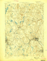 Fitchburg Massachusetts Historical topographic map, 1:62500 scale, 15 X 15 Minute, Year 1893