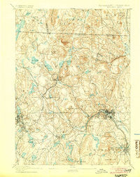 Fitchburg Massachusetts Historical topographic map, 1:62500 scale, 15 X 15 Minute, Year 1893