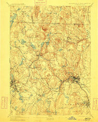 Fitchburg Massachusetts Historical topographic map, 1:62500 scale, 15 X 15 Minute, Year 1893