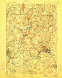 Fitchburg Massachusetts Historical topographic map, 1:62500 scale, 15 X 15 Minute, Year 1893