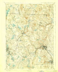 Fitchburg Massachusetts Historical topographic map, 1:62500 scale, 15 X 15 Minute, Year 1893