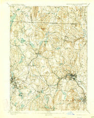 Fitchburg Massachusetts Historical topographic map, 1:62500 scale, 15 X 15 Minute, Year 1893