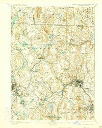 Fitchburg Massachusetts Historical topographic map, 1:62500 scale, 15 X 15 Minute, Year 1893