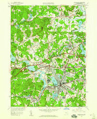 Framingham Massachusetts Historical topographic map, 1:24000 scale, 7.5 X 7.5 Minute, Year 1950