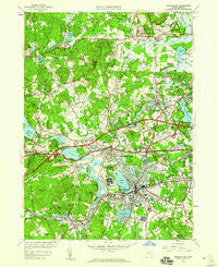 Framingham Massachusetts Historical topographic map, 1:24000 scale, 7.5 X 7.5 Minute, Year 1950